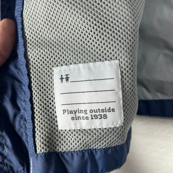 Columbia Youth Rain Jacket Windbreaker Size YXL 18/20 Navy Blue Gray Colorblock - Picture 7 of 8